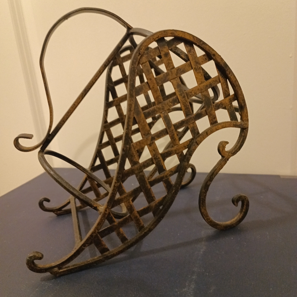 Elegant Wrought Iron Wine Rack